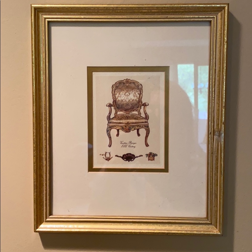Antique Chair Gold Frame Picture
